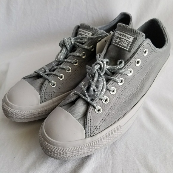 Converse Other - CONVERSE NWT LEATHER grey sneakers low tops